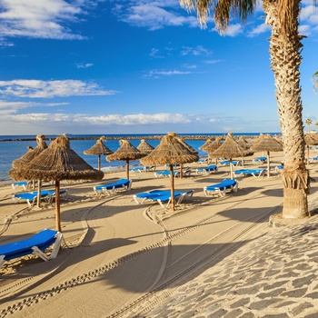 Strand ved Los Cristianos på Tenerife