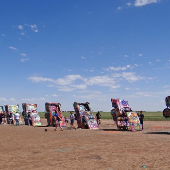 Cadillac Ranch i Amarillo, Texas i USA