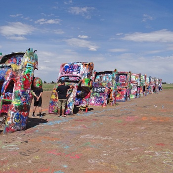 Cadillac Ranch i Amarillo, Texas i USA