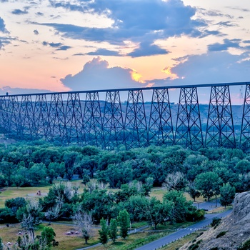 The High Level Bridge i Lethbridge - Alberta i Canada