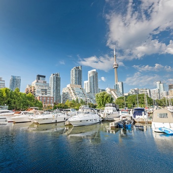 Harbourfront Centre og CN Tower i baggrunden, Toronto