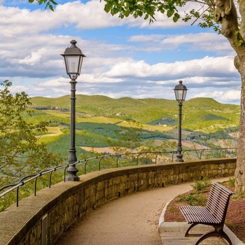 Landskabet rundt om Radda in Chianti, Toscana