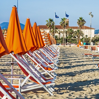 Stranden i Viareggio, Toscana