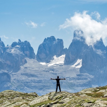 På vandretur i Dolomitterne
