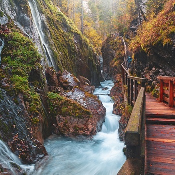 Wimbachklamm kløften i Berchtesgaden Nationalpark, Sydtyskland