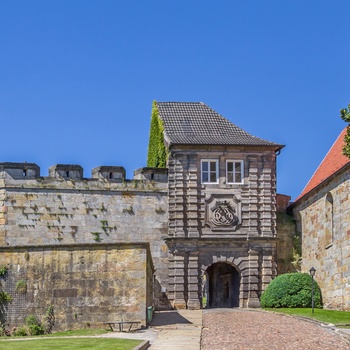 Middelalderborgen Burg Bentheim i Nordtyskland