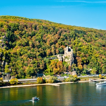 Burg Rheinstein ved floden Rhinen, Midttyskland