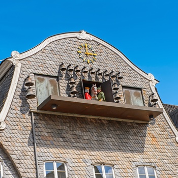 Kämmergebäude med klokkespillet i Goslar, Nordtyskland