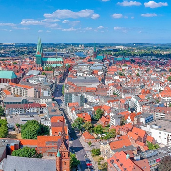 Panoramabillede af Lübeck, Nordtyskland