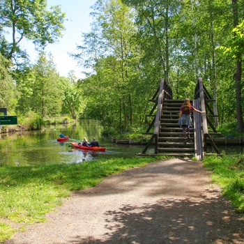 På Wotschofskaweg i Spreewald, Tyskland