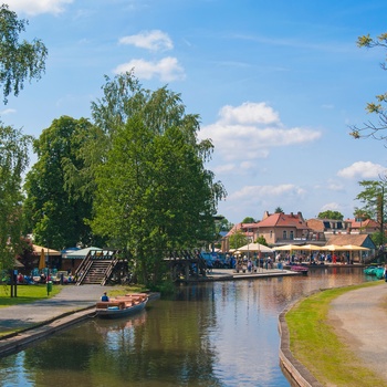 Kanal i Lübbenau, Brandenburg i Tyskland