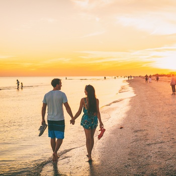 Strand på Sanibel Island i Florida - USA