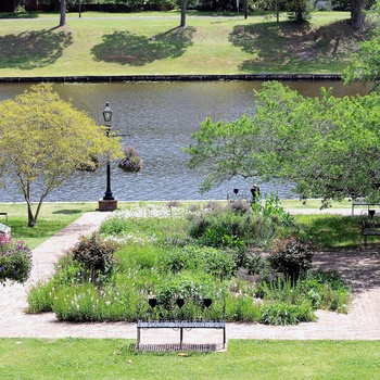 Cane River der løber gennem byen Natchitoches i Louisiana, USA