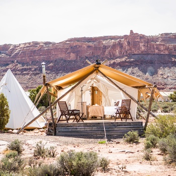 Glamping i Arches - Suite og tepee