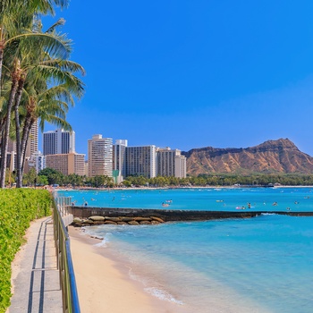 Waikiki Beach og hoteller på Oahu - Hawaii - USA