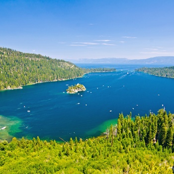 Udsigt til Emerald Bay og Lake Tahoe i det vestlige USA