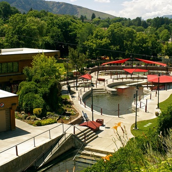 Varme kilder i Lava Hot Springs i Idaho, USA