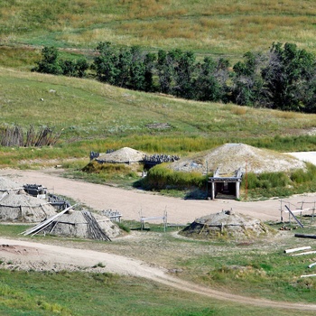 MHA Earthlodge Village ved New Town i North Dakota 