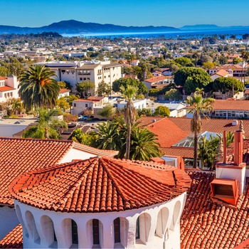 Udsigt over Santa Barbara i Californien, USA