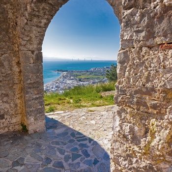 Udsigt fra den venetianske fæstning i Nafpaktos - Grækenland