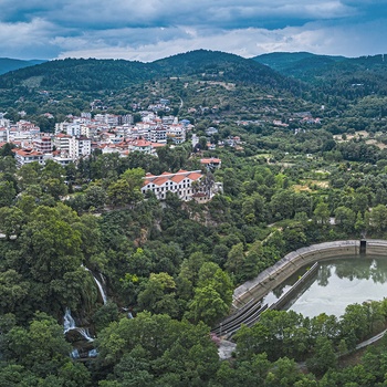 Udsigt til "Vandets By" Edessa - Grækenland