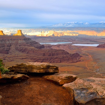 Solnedgang i Dead Horse Point State Park i Utah - USA