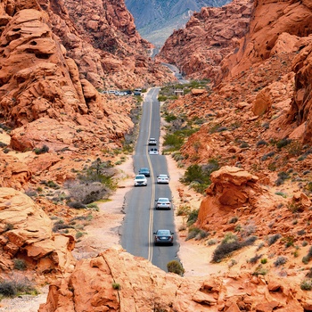 White Domes Road gennem Valley of Fire State Park - Nevada i USA