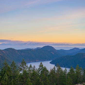 Udsigt undervejs på Malahat Highway - Vancouver Island