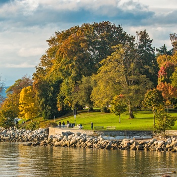 Stanley Park om efteråret, Vancouver i Canada