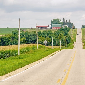 Vej gennem det nordlige Illinois, USA