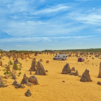 Autocamper i The Pinnacles Nambung National Park i Western Australia - Australien