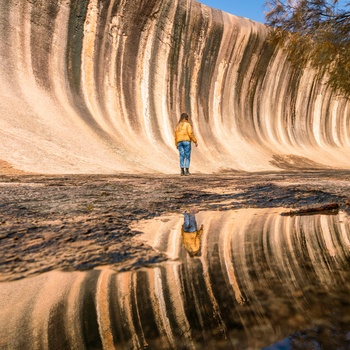Wave Rock - en 15 meter høj bølge i granit - Western Australia