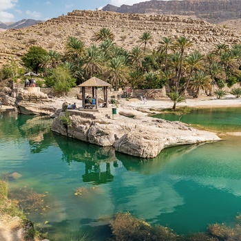 Naturlig pool i Wadi Bani Khalid kløften - Oman