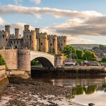 Wales - Conwy Caste ved aftentide