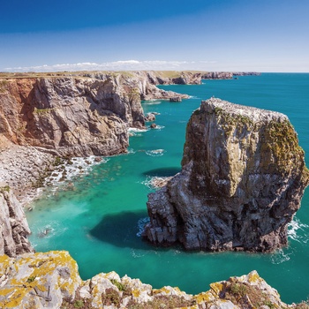 Wales - Pembrokeshire Coast National Park med Stack Rocks