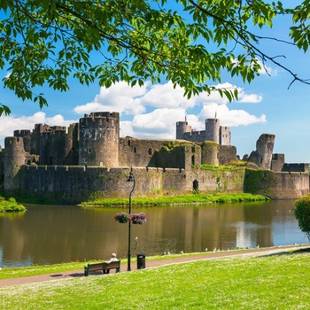 Wales - den imponerende fæstning Caerphilly Castle