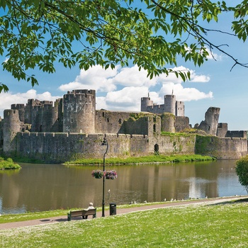Wales - den imponerende fæstning Caerphilly Castle
