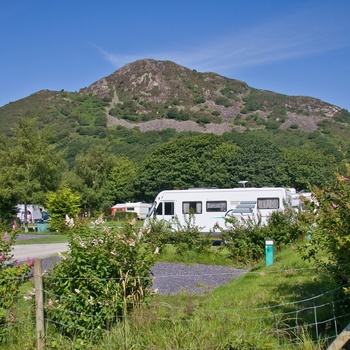 Campingplads med autocampere i Wales