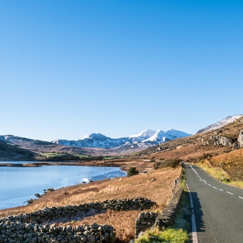 Vej gennem Snowdonia National Park, Wales