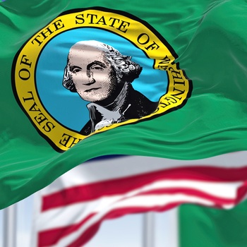 Washington og Starts and Stripes Flag