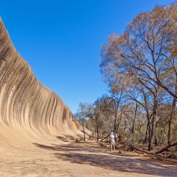Wawe Rock nær Hyden i Western Australia