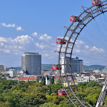 Pariserhjulet i forlystelsesparken Prater i Wien, Østrig