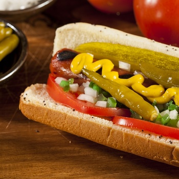 chicago-style hot dog