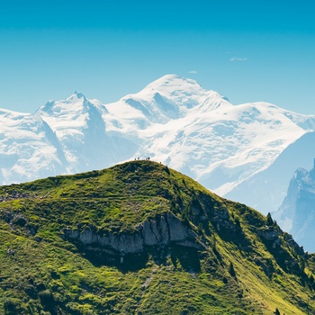 Morzine i de franske alper - flot udsigt mod Mont Blanc