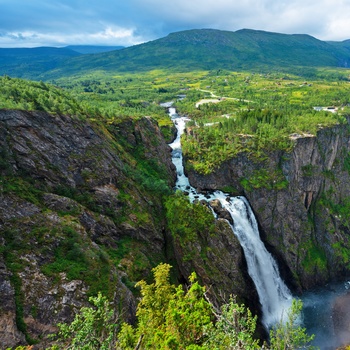 Hardangervidda i Norge - Udsigt til Vøringsfossen