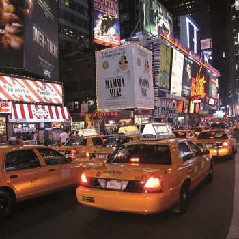 Times Square og Broadway i New York, USA