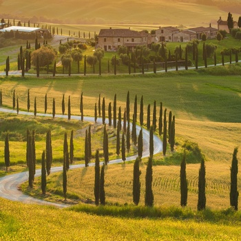 Kør via de små veje i Toscana