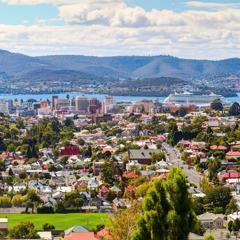 Panoramaudsigt til Hobart, Tasmanien