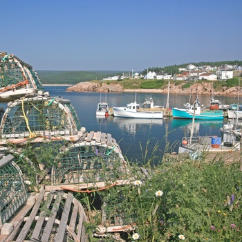 Cape Breton Island - lille fiskerleje på en lille ø i Nova Scotia