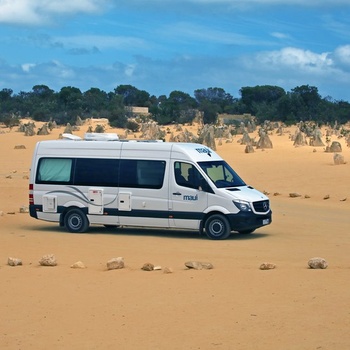 Mauri Motorhome i Pinnacles, Western Australia - Australien